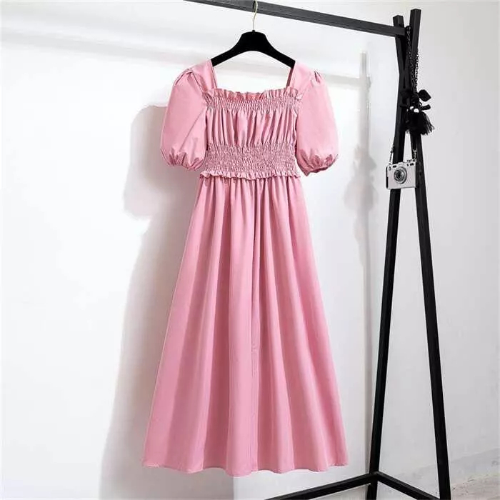 Toply shop Dres korea / korean long dres/ midi dress/ mini dress/korean dress/ style korean dress/pakaian korea/ baju korea/ dress korea kekinian