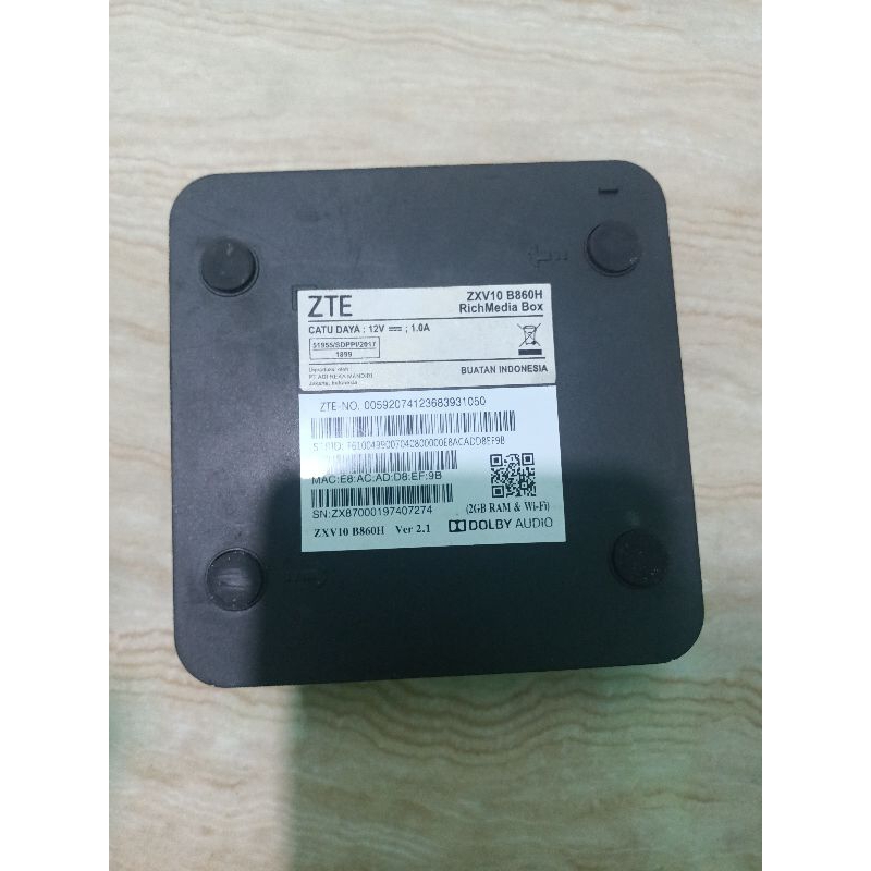 ZTE STB B860H v2 belum unlock