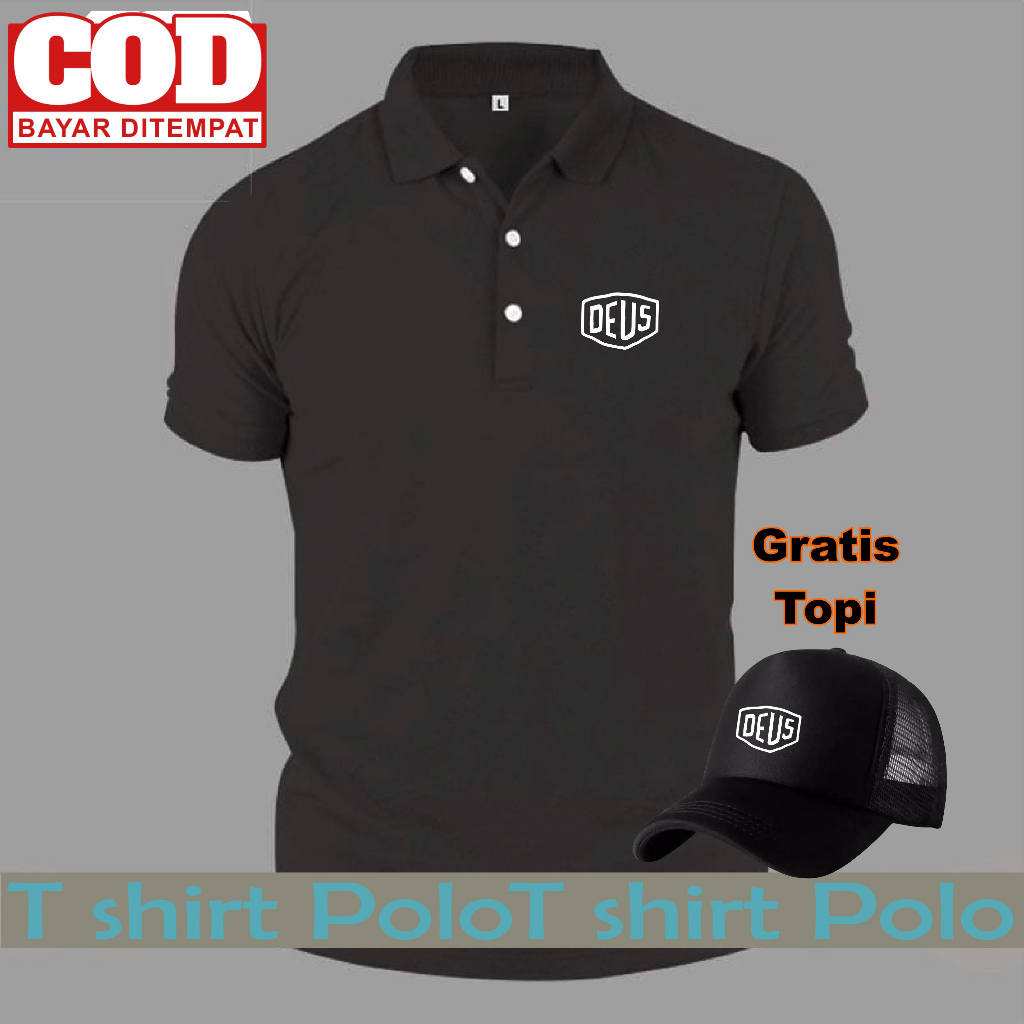 Baju distro / Baju polo / Baju polo pria / Polo distro / Baju Pria / Kaos Polo Distro D3us USA Putih