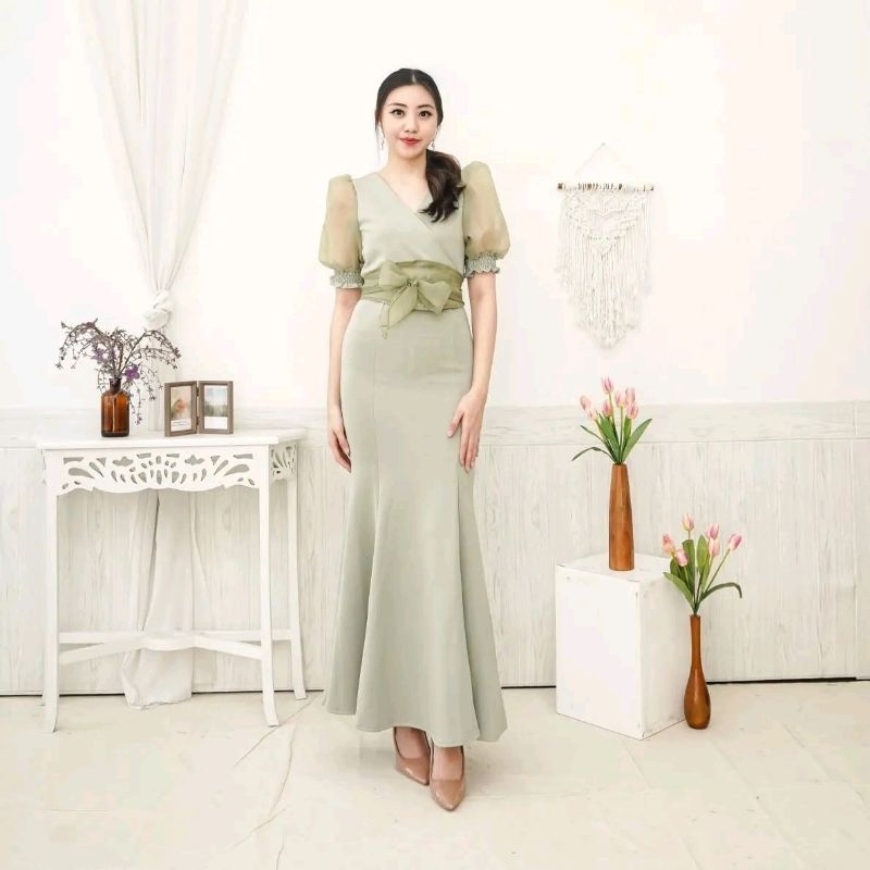 3063 LONGDRESS SCUBA KOMB TANGAN  ORGANZA +OBI