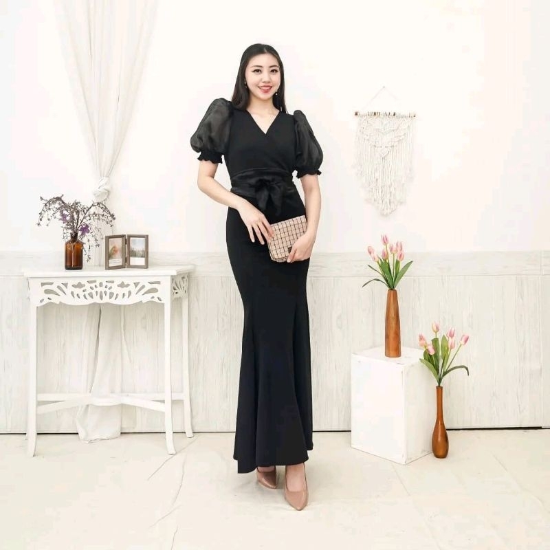 3063 LONGDRESS SCUBA KOMB TANGAN  ORGANZA +OBI