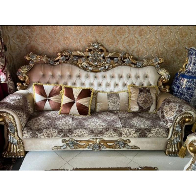 Sofa Jati Jepara Ukir mewah model Eropa