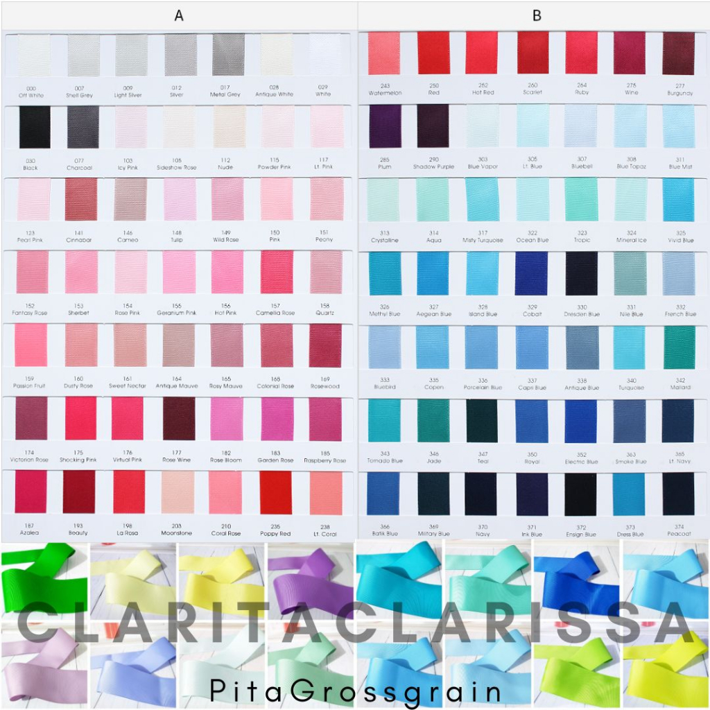 Pita GrossGrain GG Pita Salur 1cm 3/8&quot; Premium PerYard