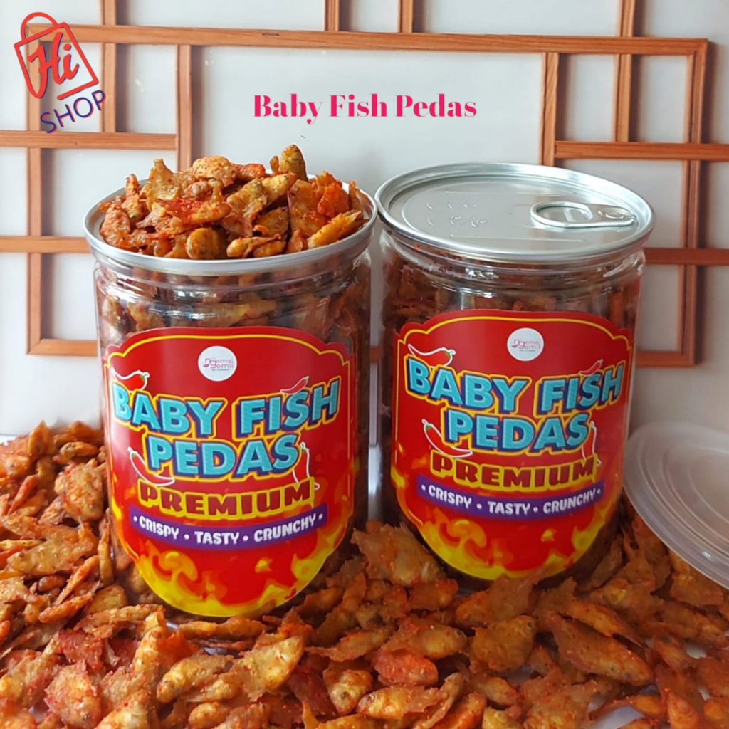 Can Snack Baby Fish Bumbu Pedas Cemilan Ikan Crispy Pedes Kualitas Premium