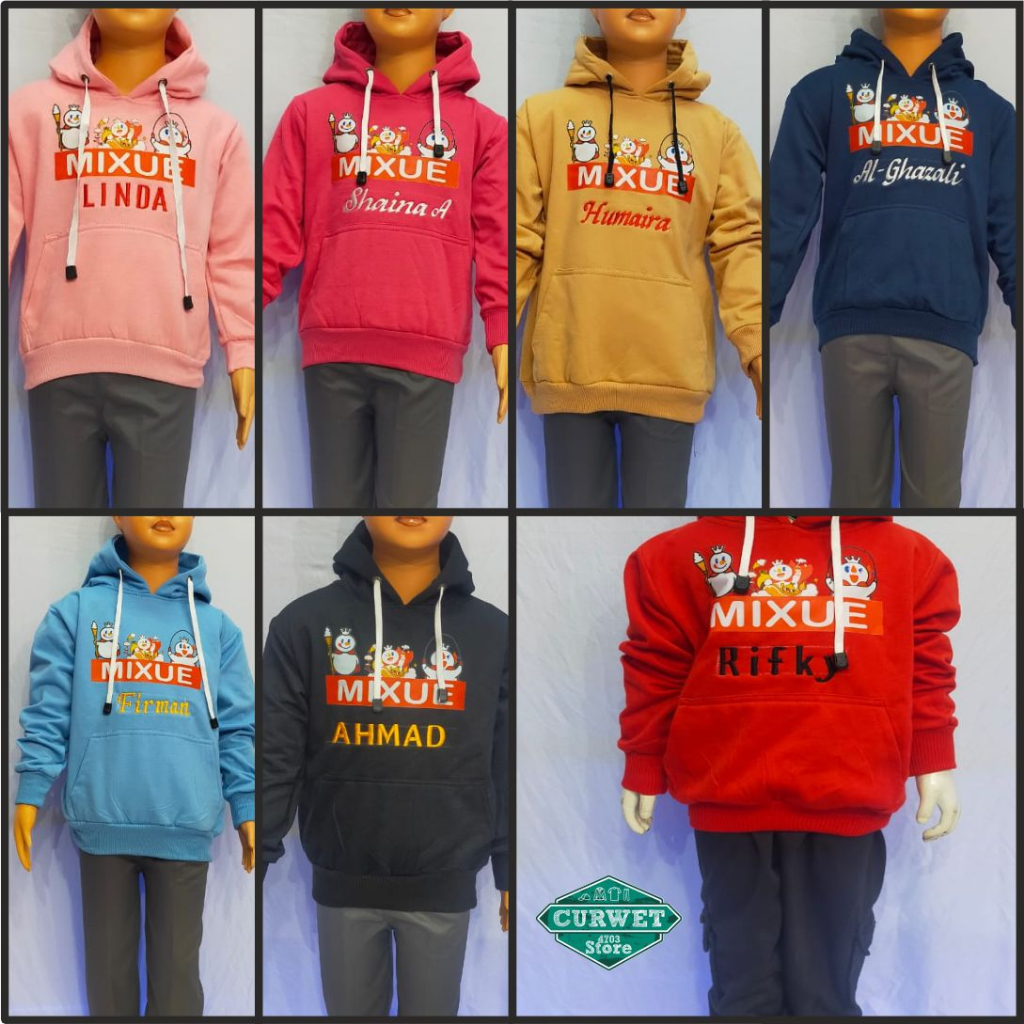 HOODIE MATA MIXUE LAKI-LAKI/PEREMPUAN BORDIR NAMA SUKA-SUKA