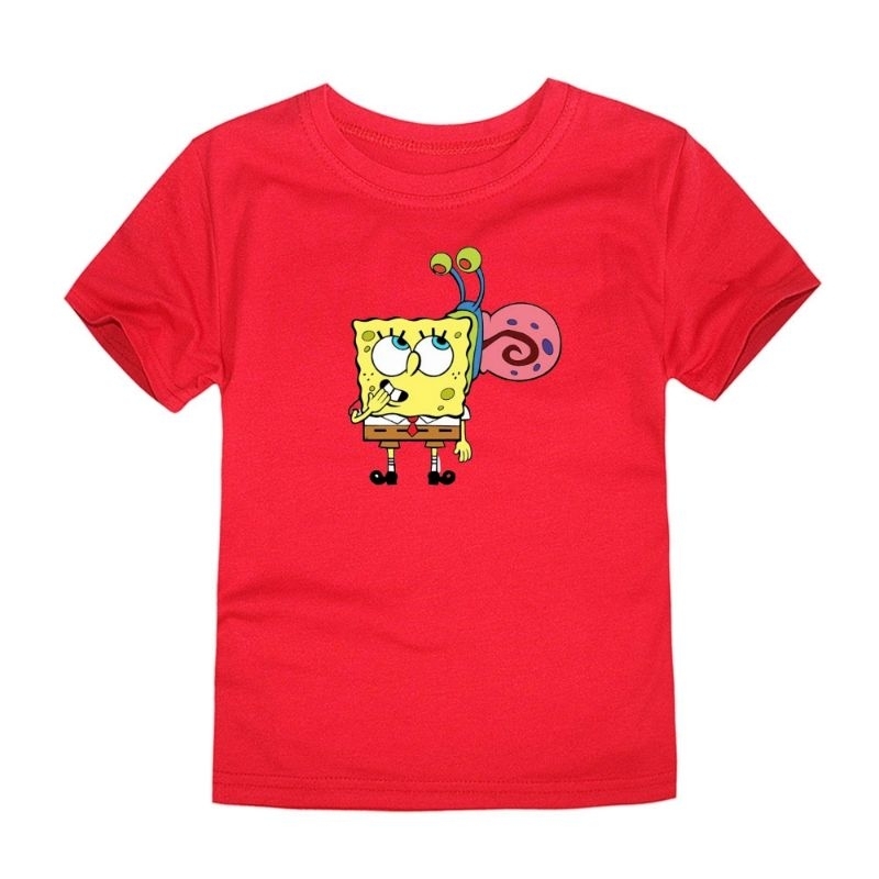 Kaos Anak Unisex SpongeBob Gerry Baju Anak Lengan Pendek Atasan Kaos Oblong Anak 2-16Th Cod