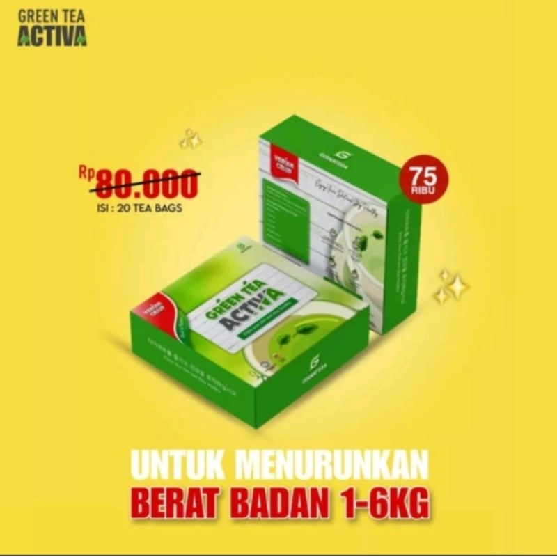 

Grean Tea Activa kemasan box kecil isi 2pack (konsumsi 20hari) bisa COD