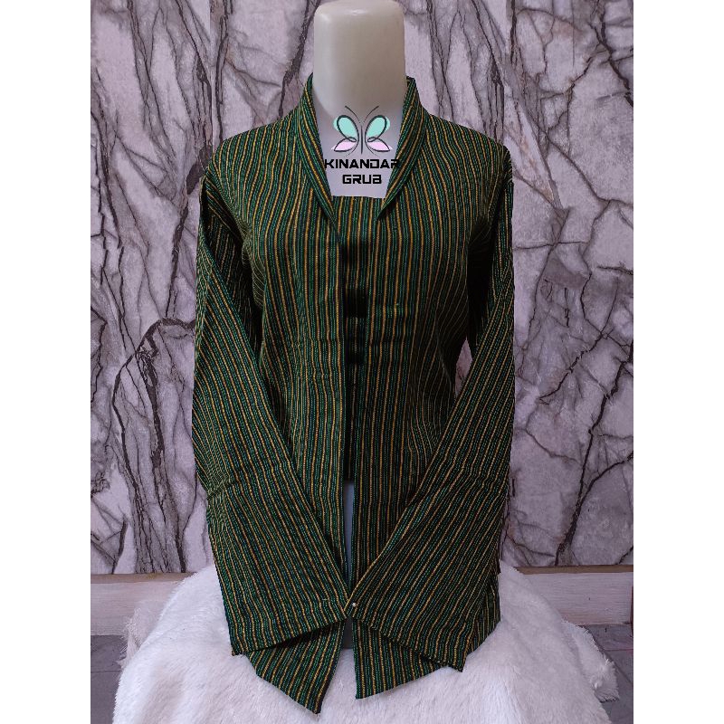 KEBAYA LURIK HIJAU | LURIK KUTUBARU | BAJU ADAT WANITA