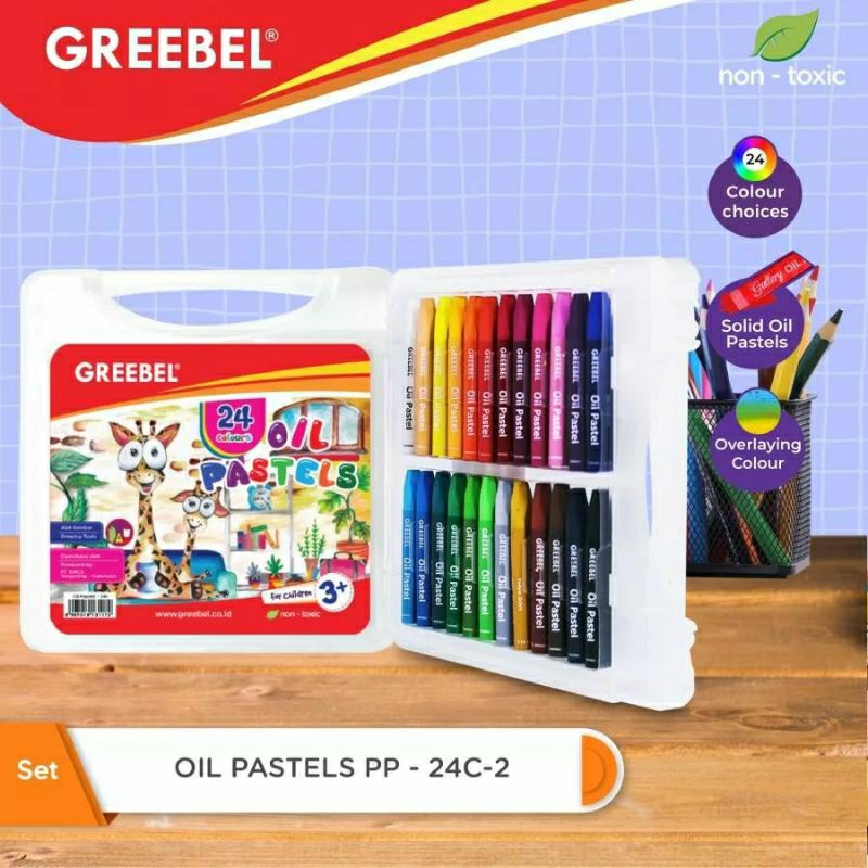 

HJK Crayon Oil Pastel GREEBEL 24 Warna