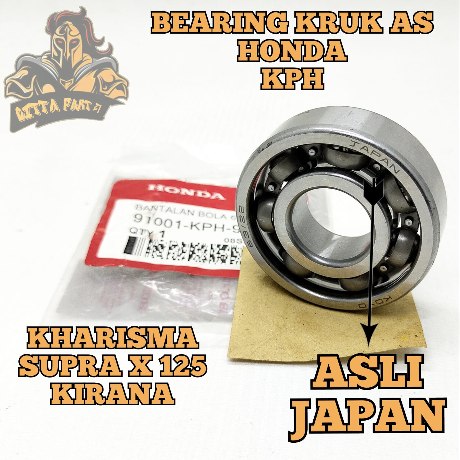 KELAHAR BEARING KRUK AS ASLI ORIGINALHONDA KPH 6322 KUALITAS ASLI ORIGINAL HONDA AHM PRESISI DAN DIJAMIN AWET LAHER KHARISMA SUPRA X 125 KIRANA KARISMA 125