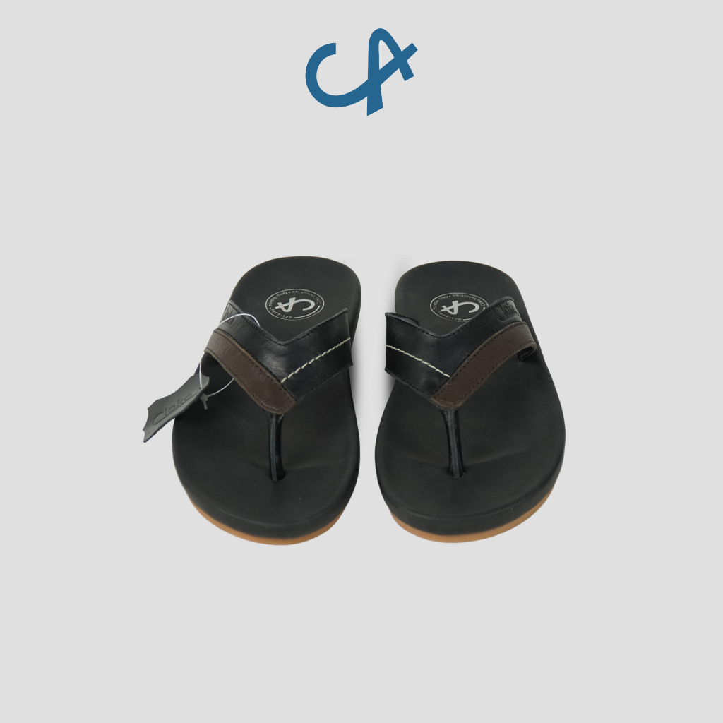 Sandal Pria Kulit Sapi Jepit Santai Kasual Distro Sendal Cowok Leather Genuine Flipflops Casual Original Kekinian - Cloka Darryn