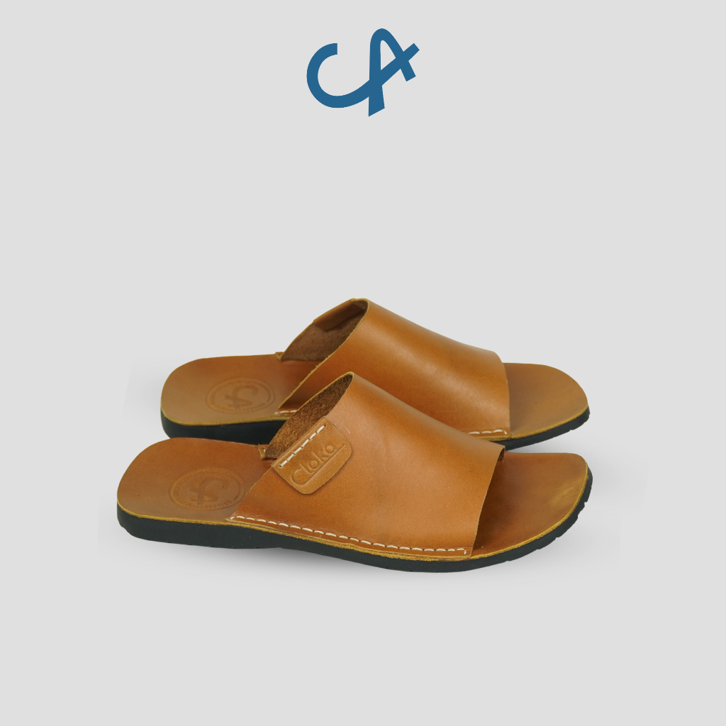 Sandal Pria Kulit Slide Cloka Pazella Genuine Leather