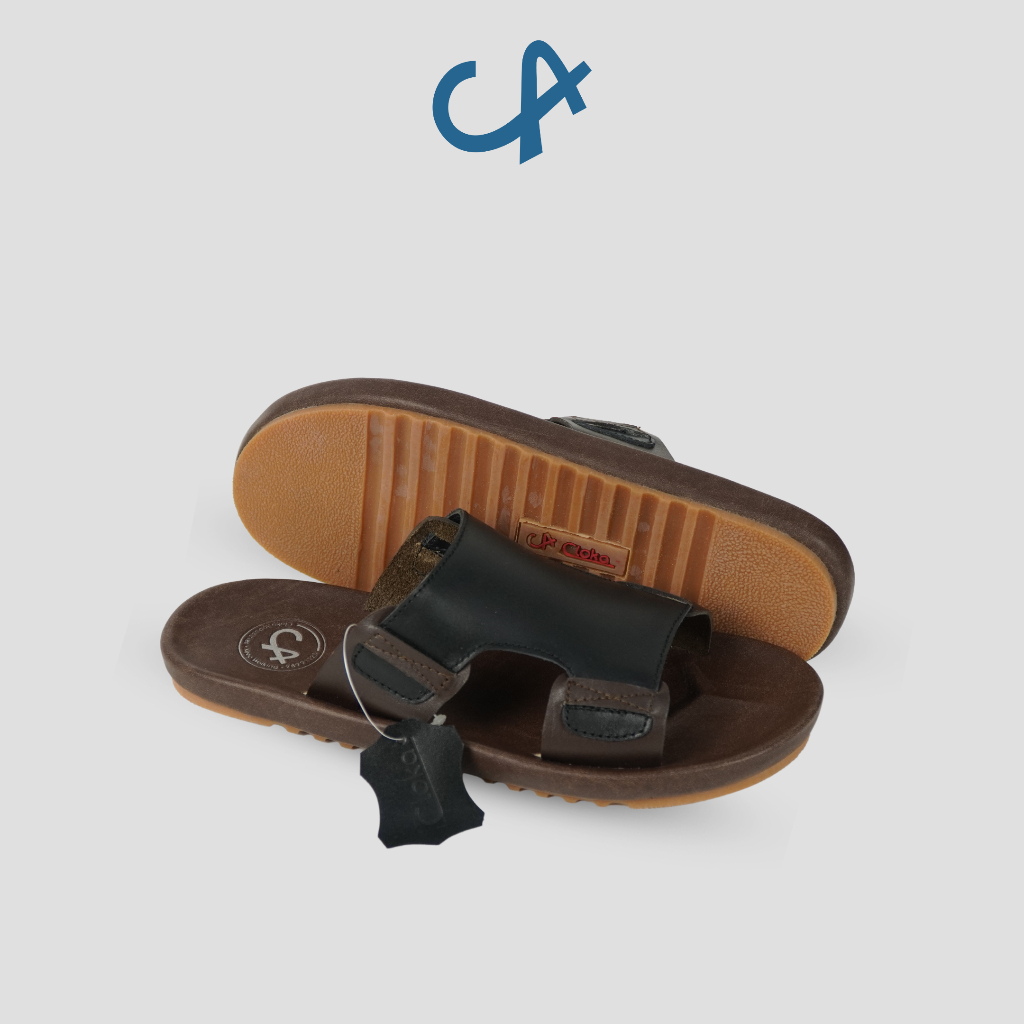 Sandal Pria Slide Cloka Santai Slipper Sendal Cowo Genuine Leather Anti Slip - Cloka Lassia