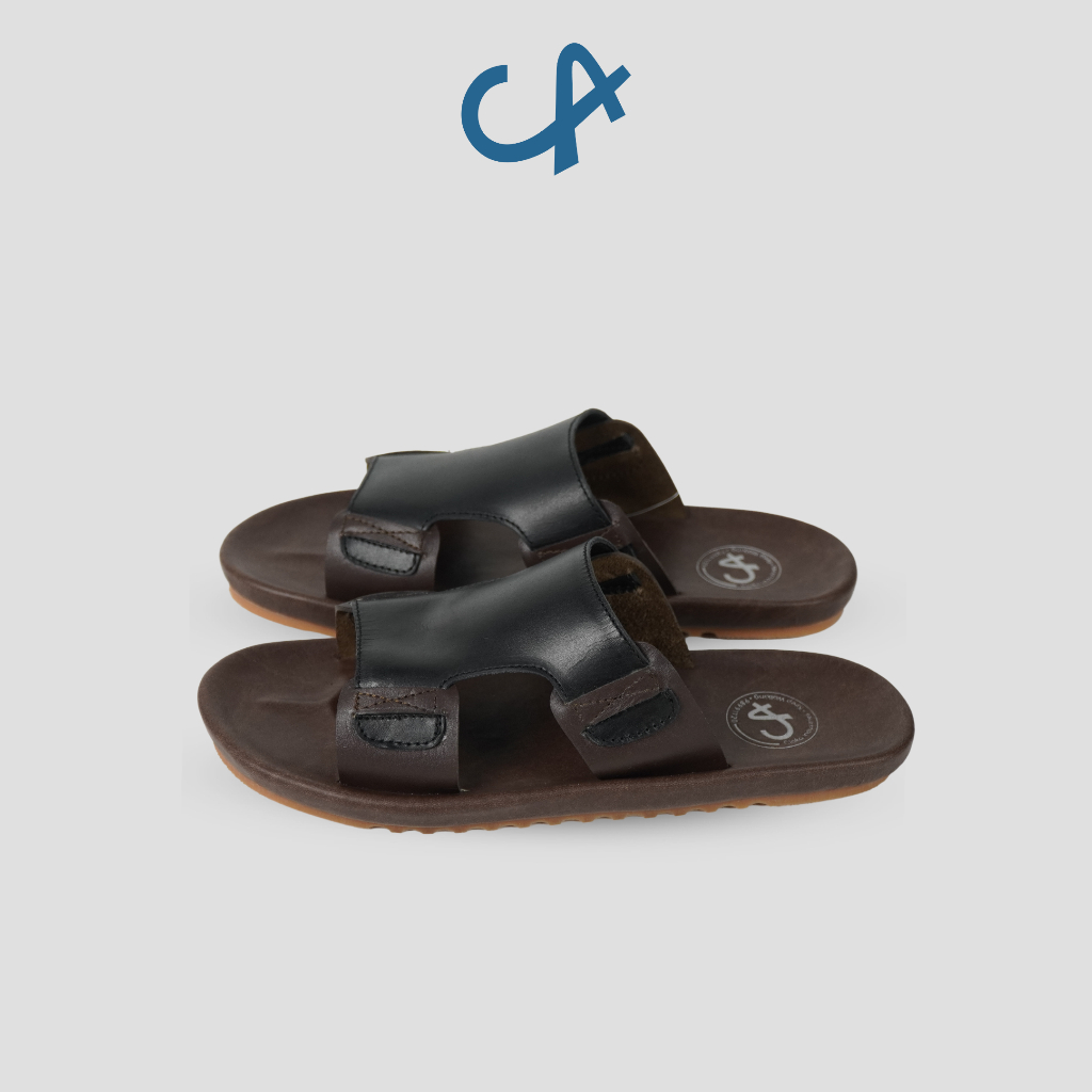 Sandal Pria Slide Cloka Santai Slipper Sendal Cowo Genuine Leather Anti Slip - Cloka Lassia