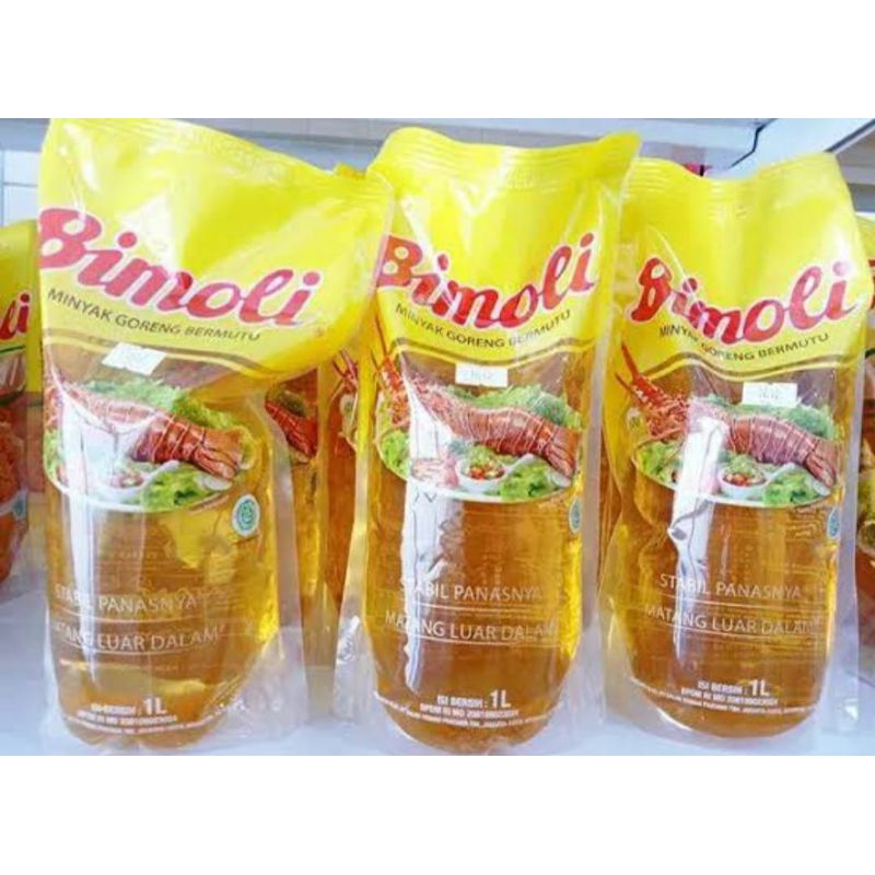 

Minyak goreng bimoli 1 lier, 2liter, 5 liter