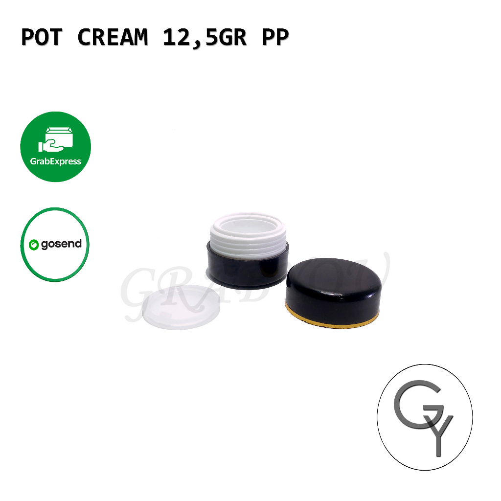 Pot Cream 12,5gr Hitam-Hitam List Gold PP