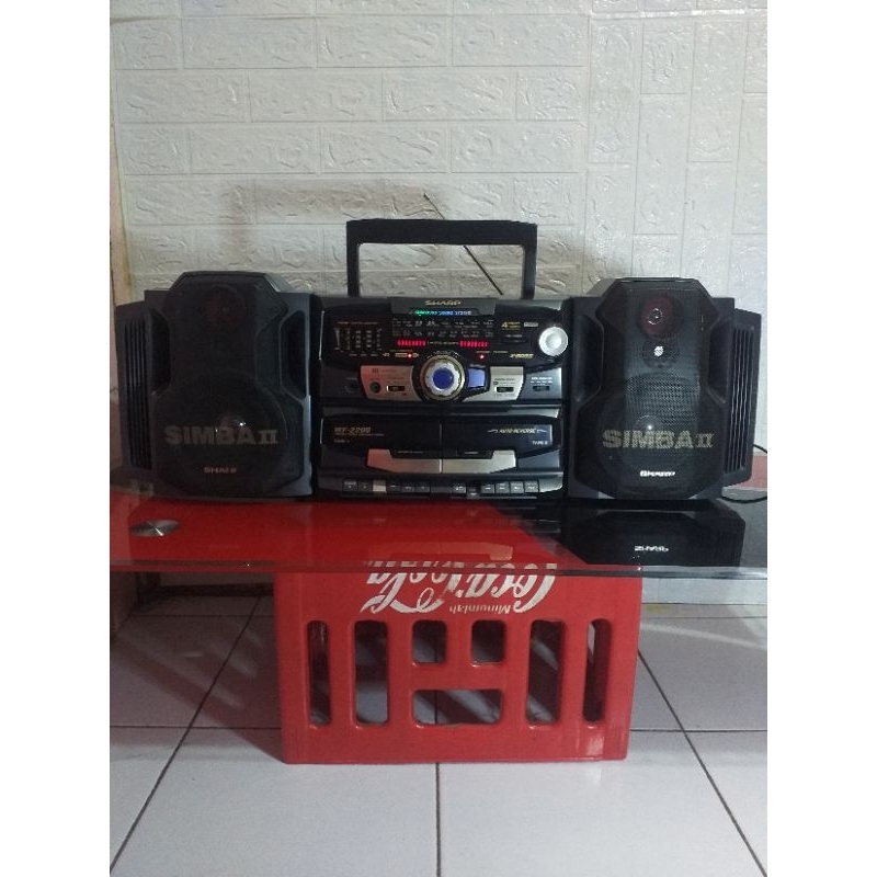 Tape Radio Sharp WF-2200L Black Pemutar Kaset (Bekas)