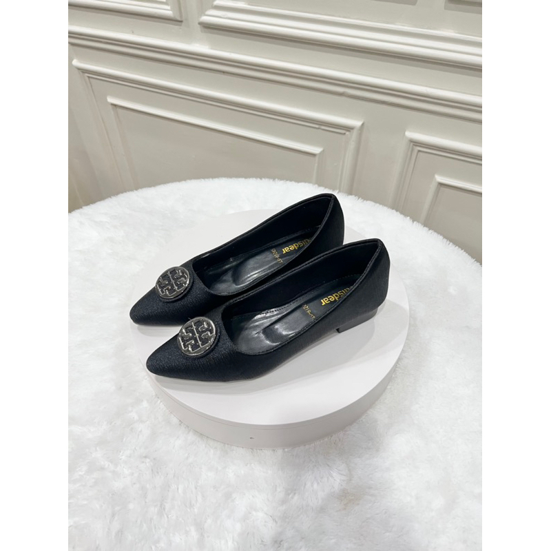 sepatu flatshoes wanita terbaru kekinian bahan satin 2cm  LOUISDEAR B39