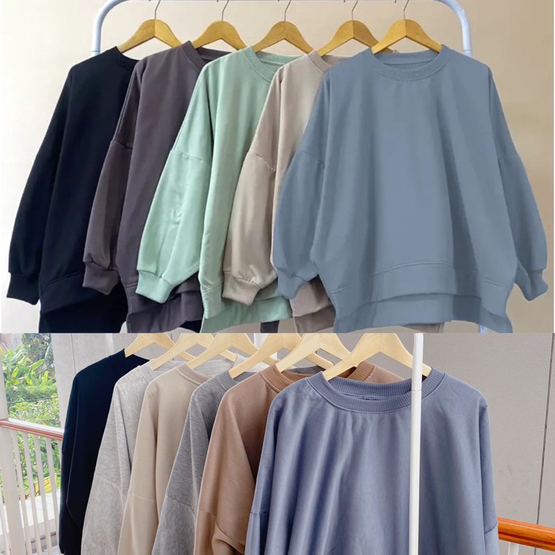 XXXL Sweater Oversize | Sweater Batwing XXXL Oversize Basic Oblong | Sweater Wanita Bigsize | Sweater Polos