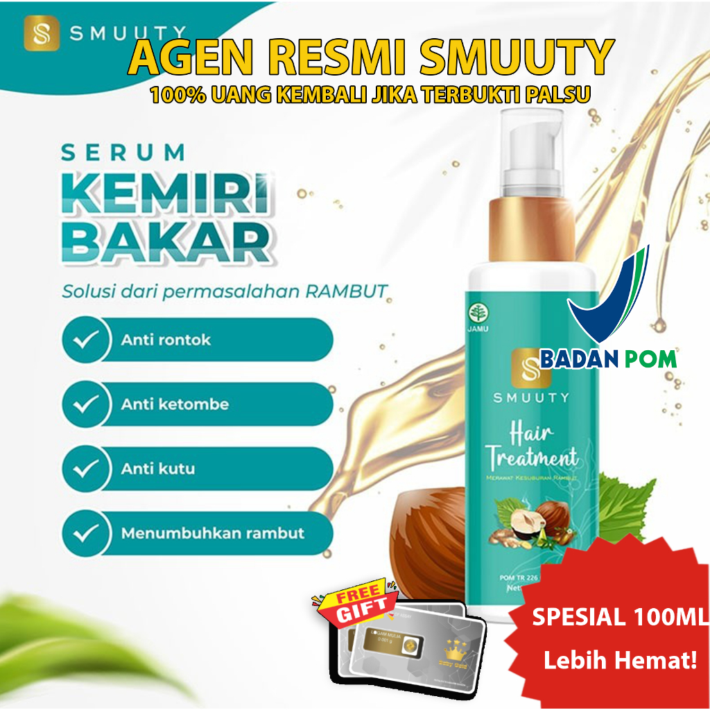 Smuuty Hair Smuuty Hair Treatment Atasi Rambut Rontok Penyubur Rambut Khusus Pria & Wanita Original