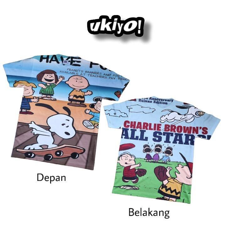 KAOS TAG THAILAND SNOOPY N FRIENDS AOP (ALL OF PRINT) | KAOS CARTOON KARTUN ANIME KOMIK COMIC FULLPR