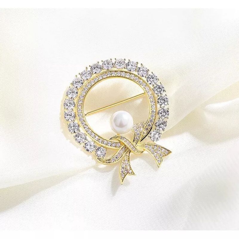 Bros Premium Import Diamond Bulat Pita Simpul / Bros Jilbab Import Diamond / Bros Jilbab Diamond / B