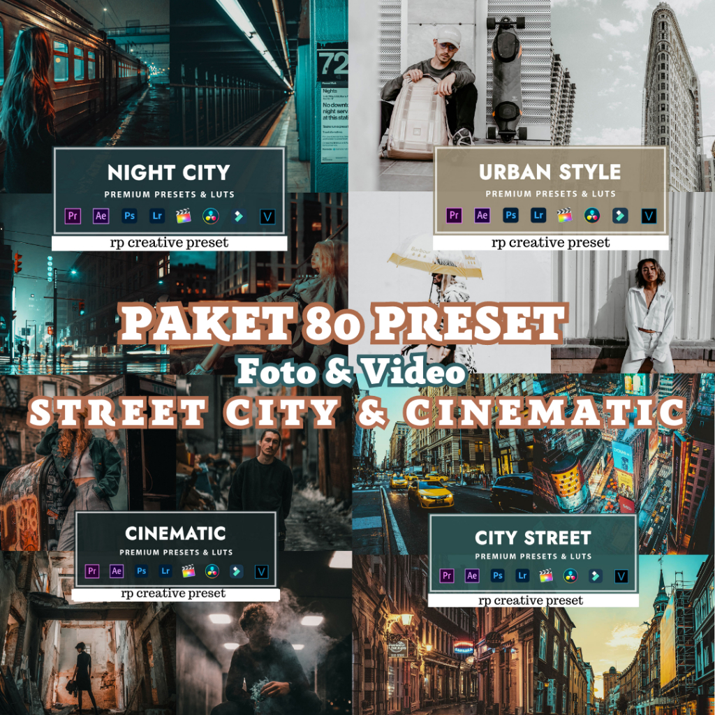 Paket 80 Preset Street City Series Untuk Foto dan Video