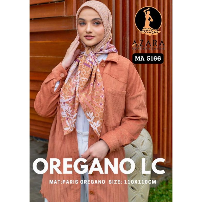 Hijab Segiempat motif Azara Oregano lasercut oskara sayang danisa Paris premium LC