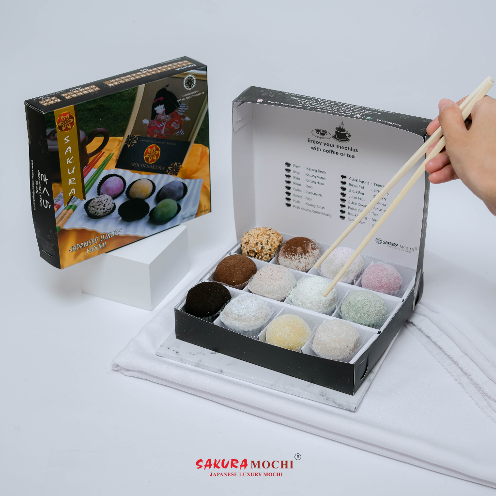 Medium Box Isi 12Pcs - Mochi Sakura - Sakura Mochi - Premium Medium Box- Mochi sakura jogja