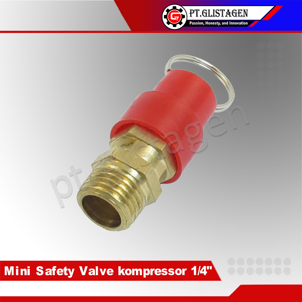 Mini Safety Valve Kompressor 1/4&quot;inch Pengaman Kompresor Drat 1/4&quot;inch