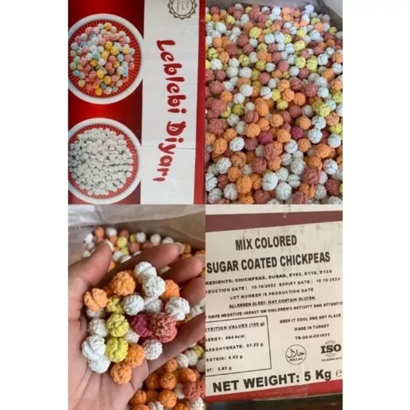 

Kacang arab manis leblebi diyari / Cemilan chickpeas warna spesial