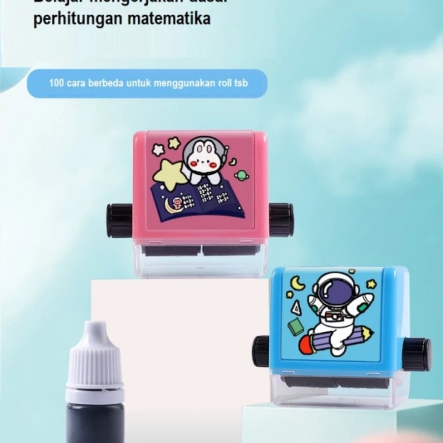 Stempel Roll Matematika Belajar Berhitung Alat Edukasi Anak Serbaguna