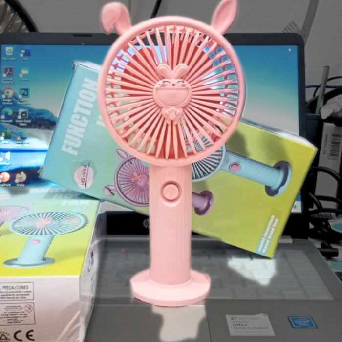 Kipas Genggam Angin Mini Karakter Fan Lucu Handheld USB Rechargeable Portable