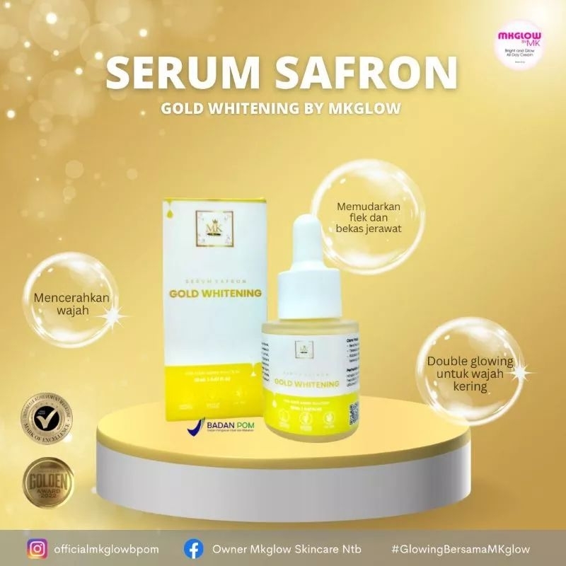 SERUM SAFRON GOLD WHITENING BY MK GLOW