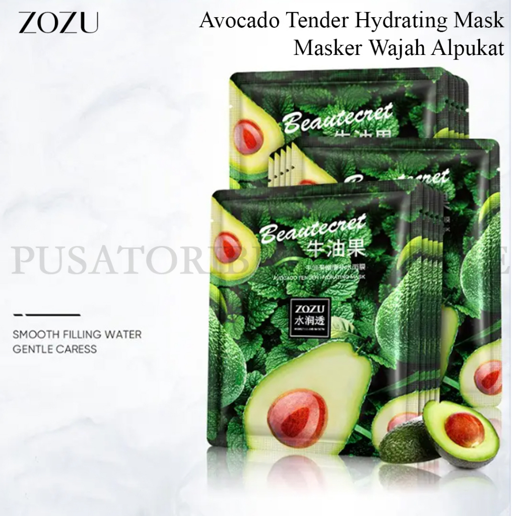 ZOZU Masker Avocado Tender Hydrating Mask Masker Wajah Alpukat