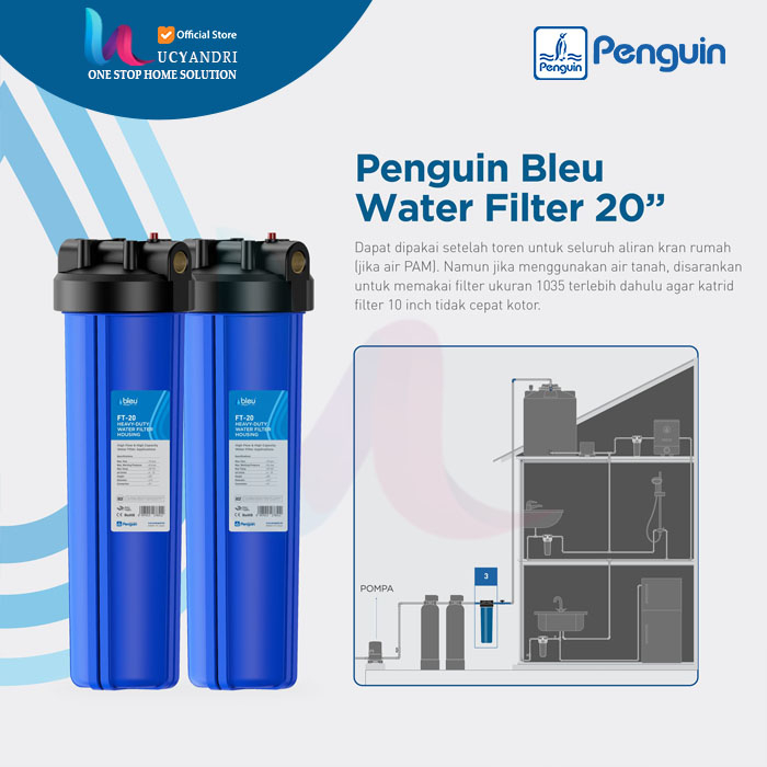 Penguin FB-20 PP Filter Kotoran / Saringan Air, Tangki, Toren, Tandon