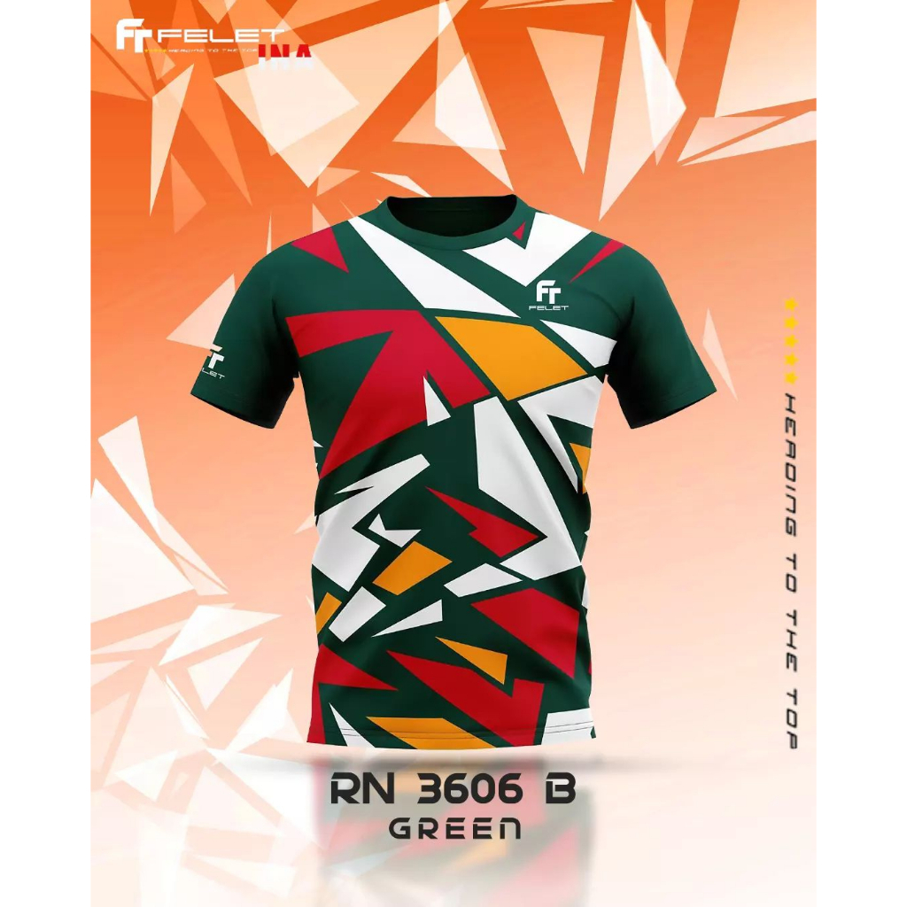 Kaos Jersey Badminton Felet Original Motif Graphic Tee Jersey Olahraga Felet