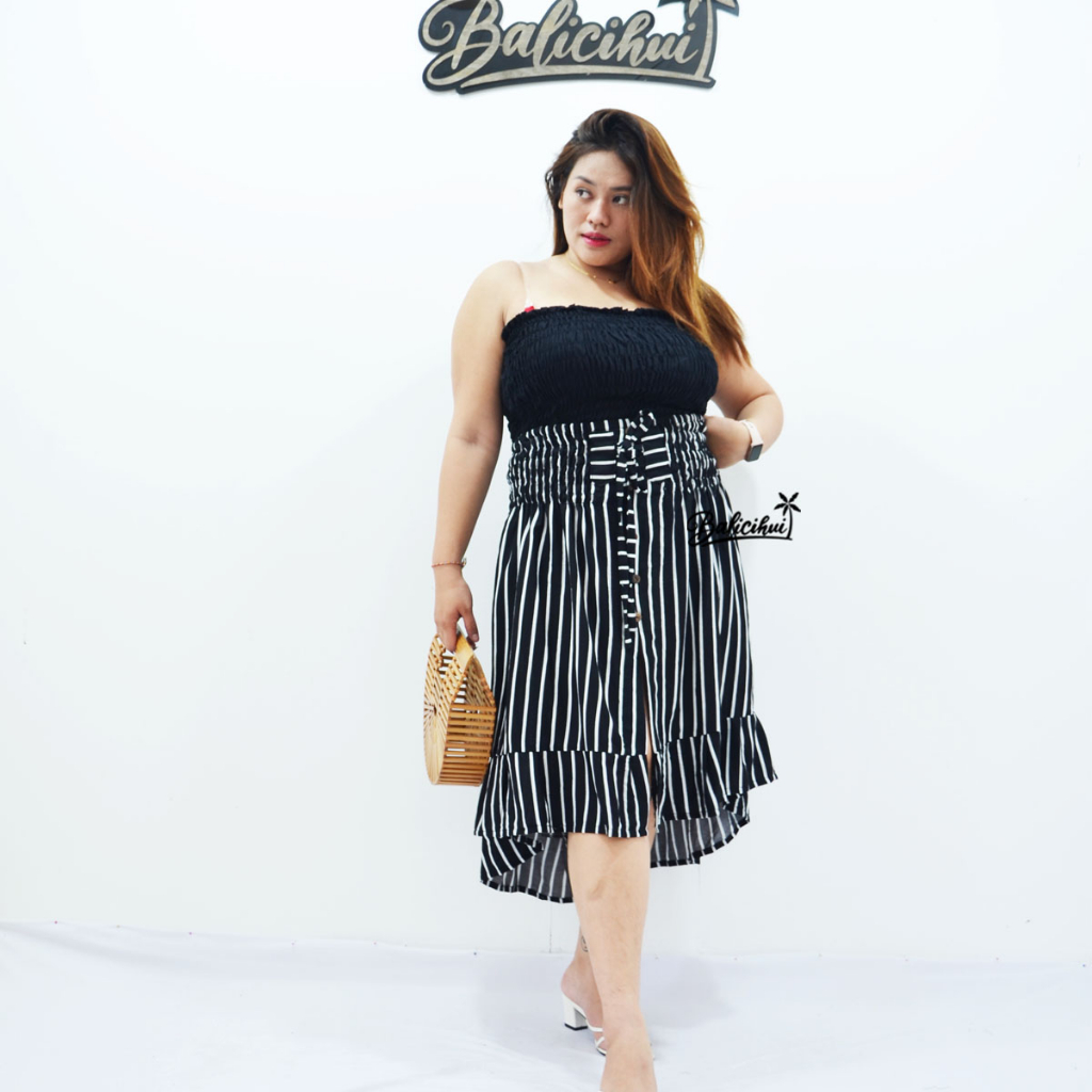 Balicihui Rok Elfie Skirt Plus Size Jumbo Big Size Rok Belah