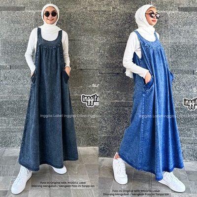 OVERALL DAN JUMPSUIT JEANS / 18.7 / BUTTON MOSYA PEBRIE MIYA MOELA LOLLITA CLARA MOANA FROGGIE / BAJU WANITA ALLSIZE JUMBO / MUTIA