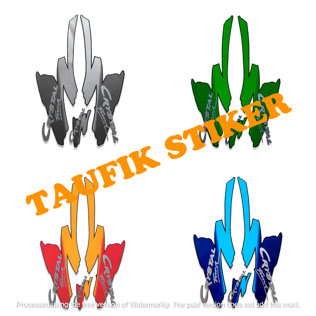 STRIPING LIS BODY MOTOR SUZUKI CRYSTAL TUNE 1993 SEPASANG STANDAR FULL SET