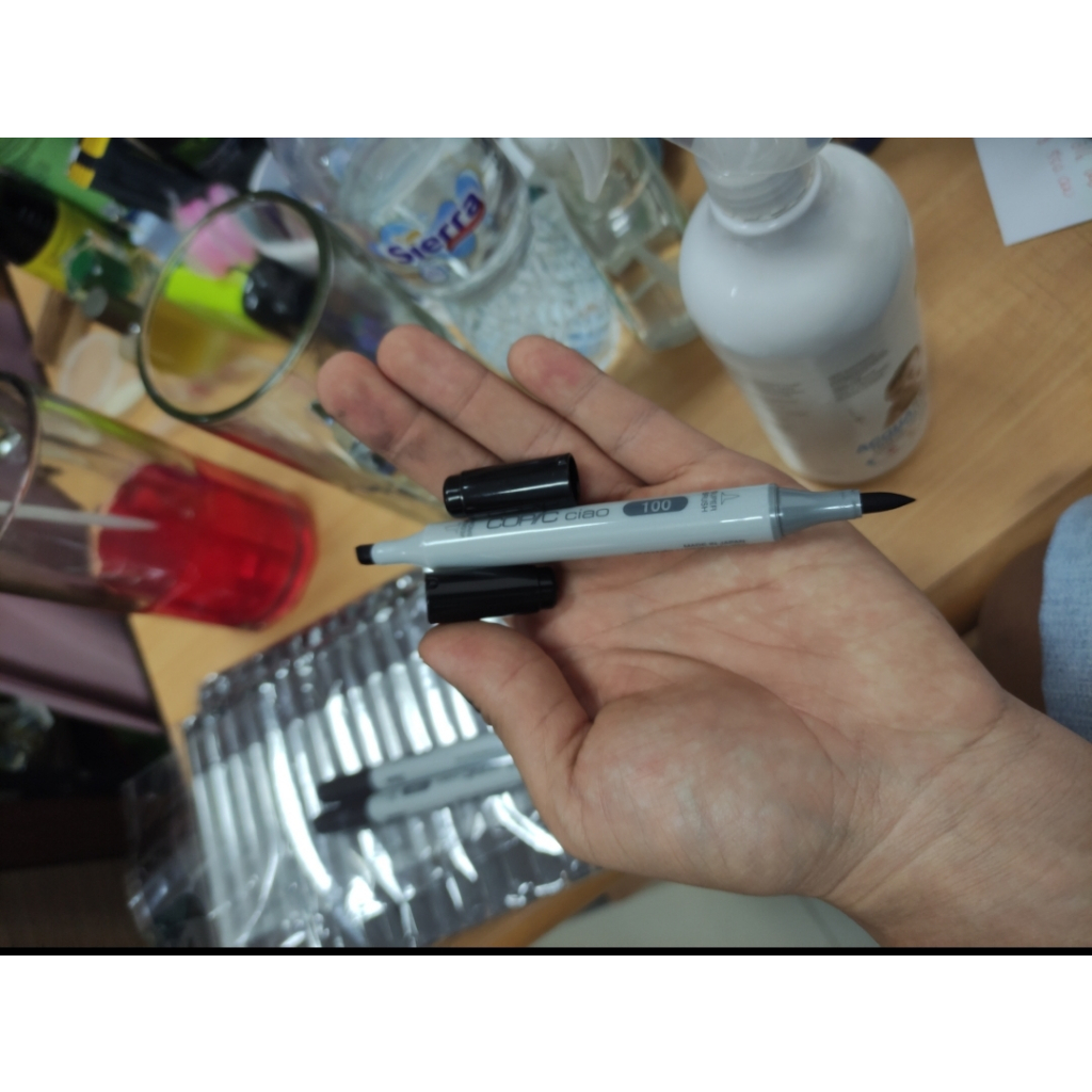 

RB copic hitam penebal crayon dual tip satuan economis ciao satuan