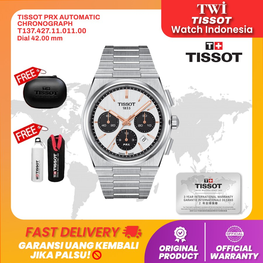 Jam Tangan Pria Tissot T137.427.11.011.00 PRX Automatic Chronograph