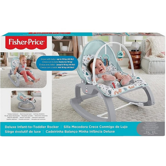 FISHER PRICE ORIGINAL100% SALE!!!! 70% Deluxe Infant To Toddler Rocker Redesign (GHY58) Mainan Playamat Bayi Ayunan / Kursi Goyang Bayi