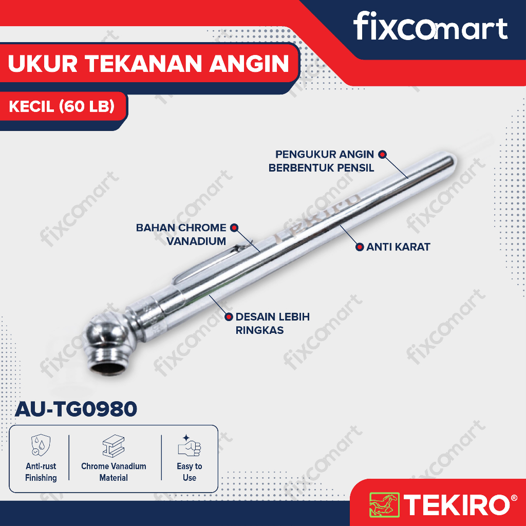 Tekiro Alat Ukur Tekanan Angin Kecil 60 Lb / Tekiro Tire Gauge Small