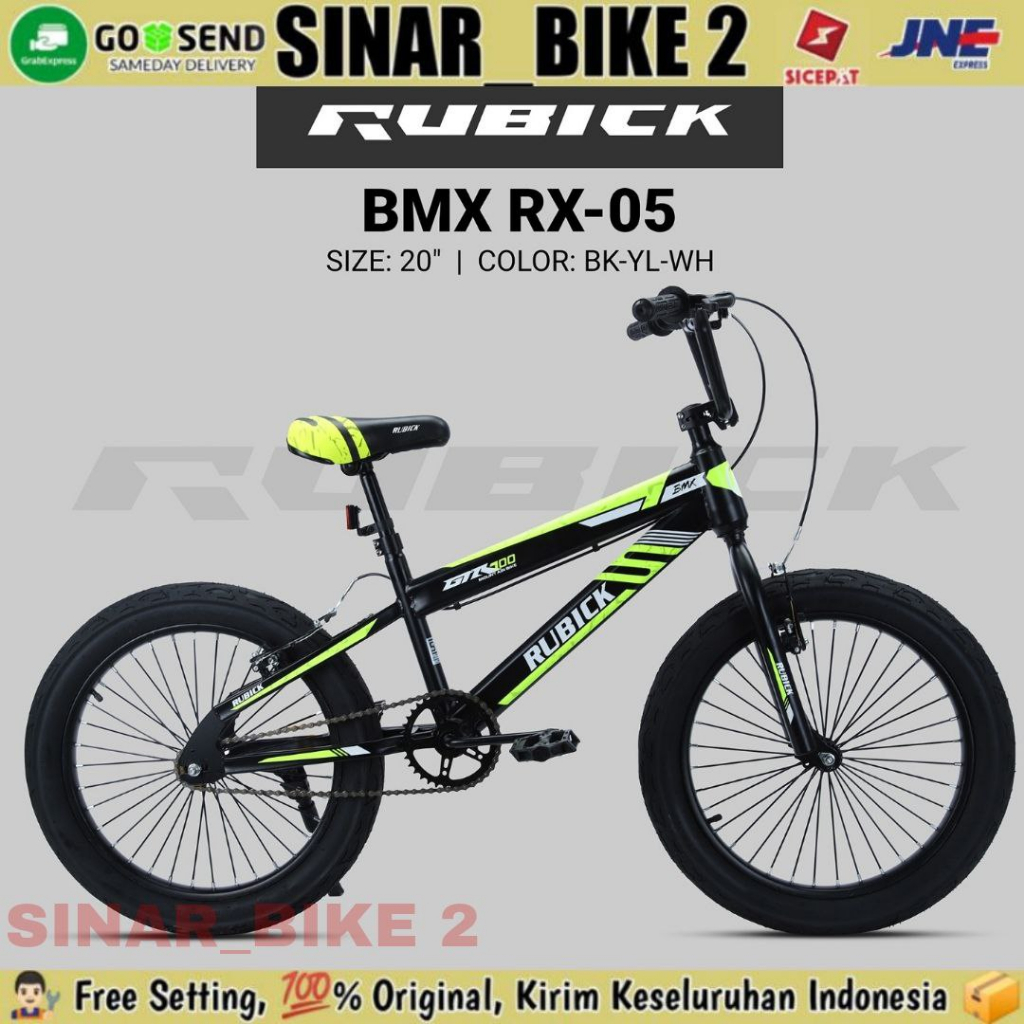 Sepeda Anak Laki BMX RUBICK RX 05 Ukuran 20 Inch Ban 3.0