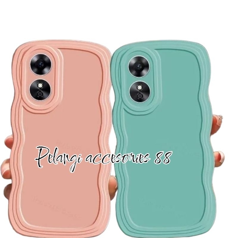 CASE OPPO A3S / REALME C1 SOFTCASE SILICON GELOMBANG WARNA