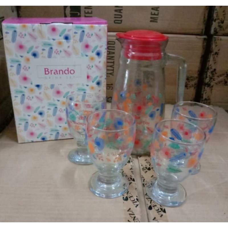 Drink set beling kedaung model gelas kaki