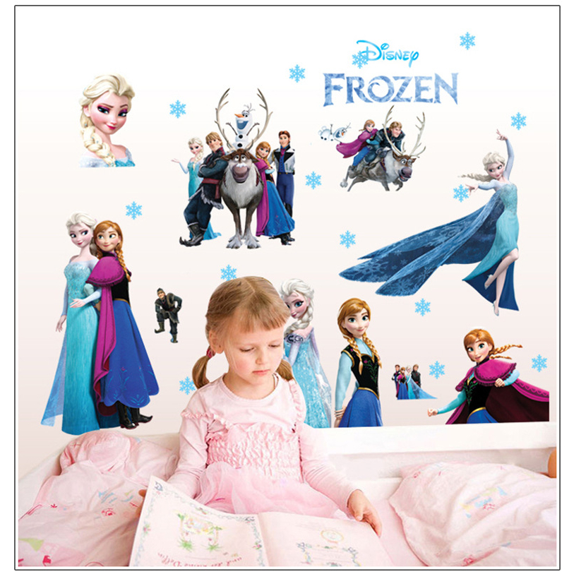 WALLSTICKER WALLSTIKER WALL STIKER STICKER SETIKER DINDING FROZEN KARAKTER WALSTICKER KARTUN TEMPELAN DINDING FROSEN ELSA ELZA ANNA ANA OLAF DEKORASI RUMAH RUANG KELUARGA TIDUR ANAK ANAK COWOK CEWEK PREMPUAN