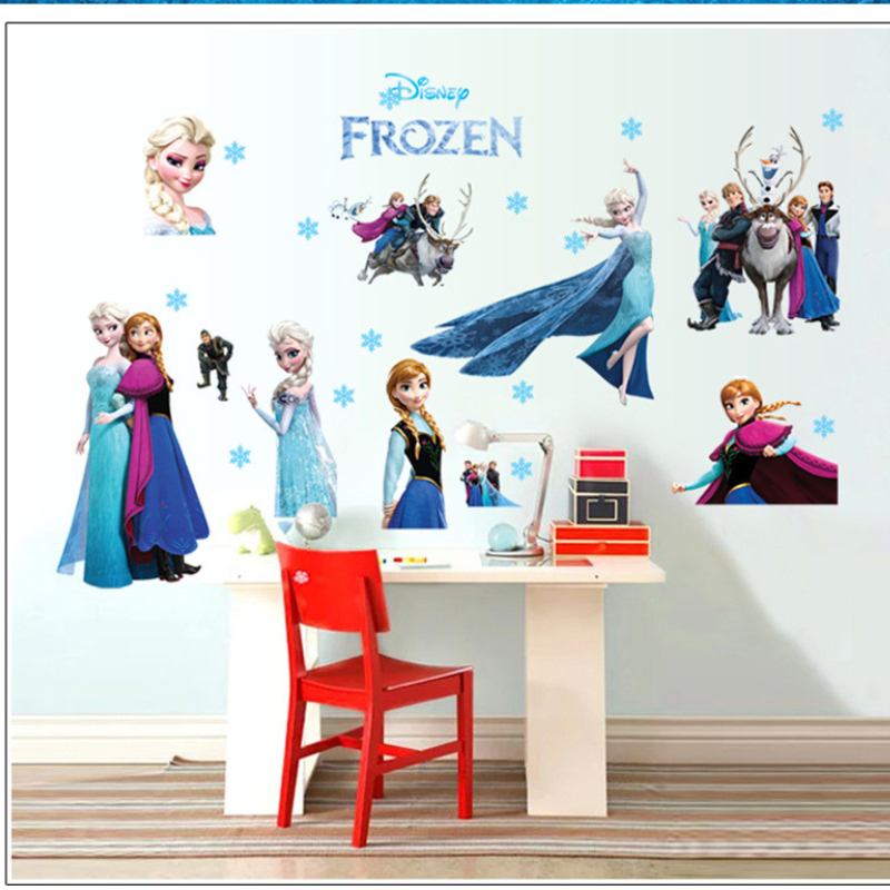 WALLSTICKER WALLSTIKER WALL STIKER STICKER SETIKER DINDING FROZEN KARAKTER WALSTICKER KARTUN TEMPELAN DINDING FROSEN ELSA ELZA ANNA ANA OLAF DEKORASI RUMAH RUANG LEMARI KELUARGA TIDUR ANAK ANAK COWOK CEWEK PREMPUAN