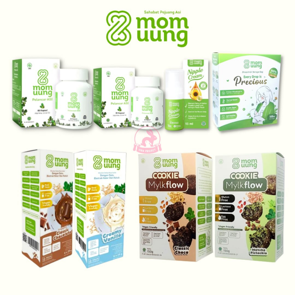 MOM UUNG BOOSTER ASI PELANCAR ASI 30 KAPSUL 60 KAPSUL / ASI BOOSTER MOM UUNG DAUN KELOR / COOKIES MOM UUNG / NIPPLE CREAM/ SUSU PELANCAR ASI/BREASTMILK STORAGE BAG KANTONG ASI